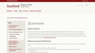 25Live Home | Registrar's Office
