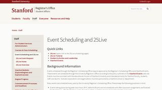 Event Scheduling and 25Live | Registrar's Office