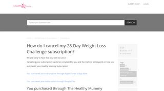 How do I cancel my 28 Day Weight Loss Challenge subscription ...