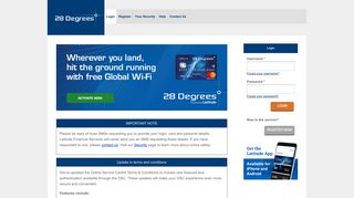 28 Degrees MasterCard Online Service Centre