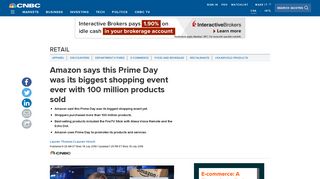 Amazon announces Prime Day 2018 results - CNBC.com