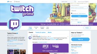 Twitch Prime (@TwitchPrime) | Twitter