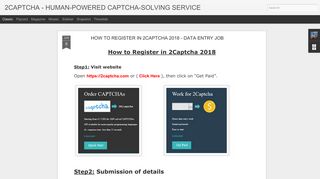 HOW TO REGISTER IN 2CAPTCHA 2018 - DATA ENTRY JOB ...