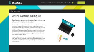 Online typing job on 2captcha.com. The most simple and trustful way ...