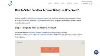 How to Setup Sandbox Account Details in 2Checkout? - Emipro