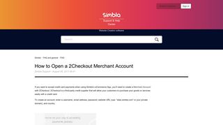 How to Open a 2Checkout Merchant Account – Simbla