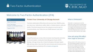 Two-Factor Authentication | The University of Chicago