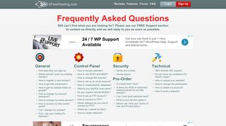 Free Web Hosting - Frequently asked questions ... - 2FreeHosting.com