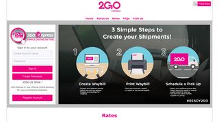 2GO Express, Inc. - Online Booking