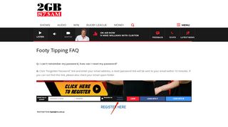 Footy Tipping FAQ - 2GB.com