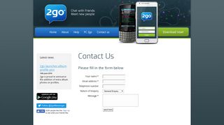 2go - Contact us