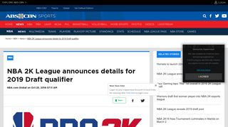 NBA 2K League announces details for 2019 Draft qualifier | ABS-CBN ...
