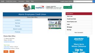 Atomic Employees Credit Union - Piketon, OH - Credit Unions Online