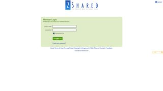 2shared.com - free file sharing and storage - Login