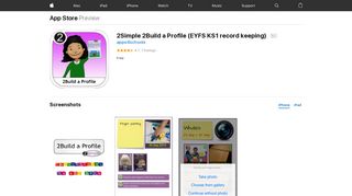 2Simple 2Build a Profile (EYFS KS1 record keeping) on the App Store