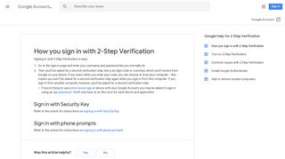 How you sign in with 2-Step Verification - Google Account Help