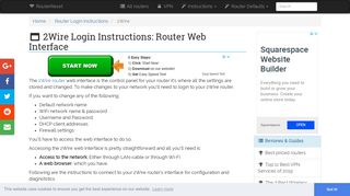 2Wire Login: How to Access the Router Settings | RouterReset