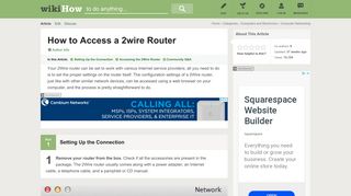 How to Access a 2wire Router: 7 Steps (with Pictures) - wikiHow