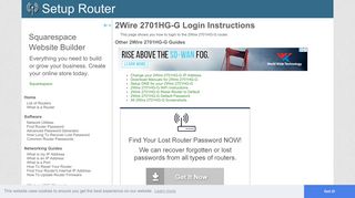 How to Login to the 2Wire 2701HG-G - SetupRouter
