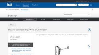 How to connect my 2Wire 2701 modem - Bell support - Bell Canada