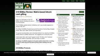 2x9 BitMax Review: Matrix-based bitcoin cash gifting - BehindMLM