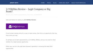 2x9 BitMax Review - Legit Company or Big Scam? - Jeremy Smith