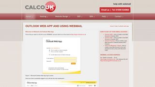Outlook Web App and using Webmail - Calco UK