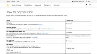 Pay your bill | Sprint Support