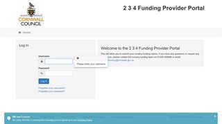 2 3 4 Funding Provider Portal - Log In