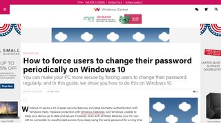 How to force users to change their password periodically on Windows ...