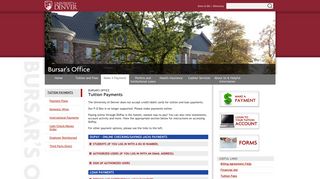 Tuition Payments | Bursar's Office | University of Denver
