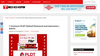 7 Common PLDT Default Password and Username | Admin - Techchore
