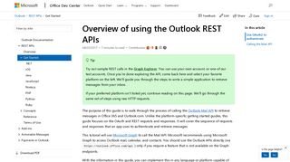 Get Started with the Outlook REST APIs - Outlook Developer ...