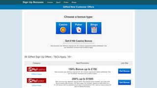 32Red Sign Up Bonuses & New Customer Promos February 2019
