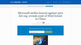 Microsoft settles lawsuit against 3322 dot org, reveals scale of Nitol ...