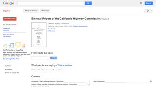 Biennial Report of the California Highway Commission