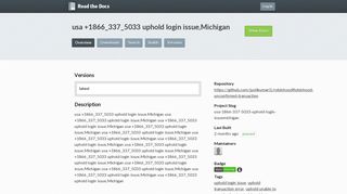 usa +1866_337_5033 uphold login issue,Michigan | Read the Docs