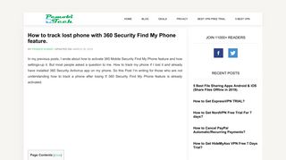 How to track lost phone with 360 Security Find My Phone feature.
