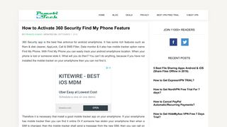 How to Activate 360 Security Find My Phone Feature - PCMobiTech