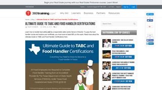 TABC and Food Handler Certifications | 360training.com Blog