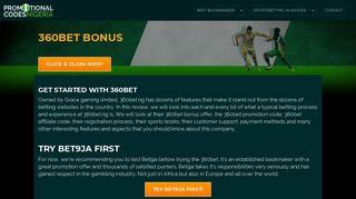 360bet Bonus: 100% up to N30.000! Don't waste time - bet!
