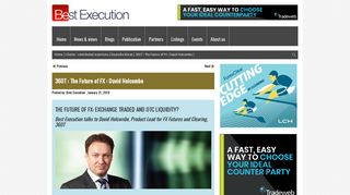 360T : The Future of FX : David Holcombe - Best Execution