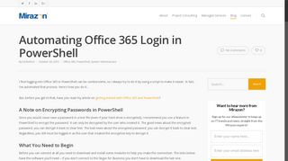 Automating Office 365 Login in PowerShell | Mirazon