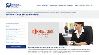 Microsoft Office 365 for Education – The City University of New York