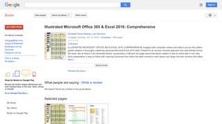 Illustrated Microsoft Office 365 & Excel 2016: Comprehensive