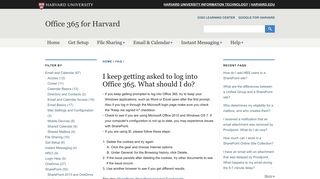 I keep getting asked to log into Office 365. What should I do? | Office ...