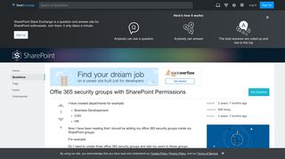 office 365 - Offie 365 security groups with SharePoint Permissions ...