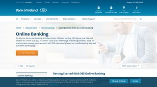 Getting Started With 365 Online Banking - Bank of Ireland