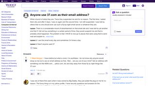 Anyone use 37.com as their email address? | Yahoo Answers