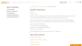 39dollarglasses.com -- Help Topics -- Order Tracking